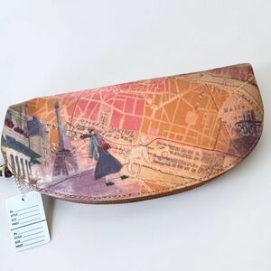Patricia Nash Bellanca Water Resistance Brush Case Paris Map NWT